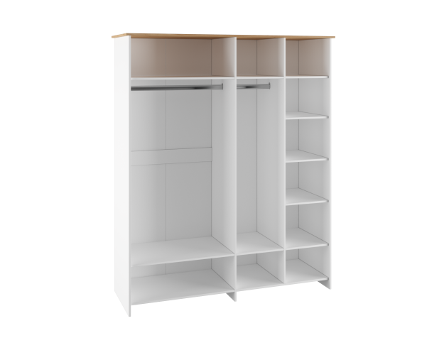 Шкаф четырехдверный Теодора (белый/дуб крафт золотой) Шкаф четырехдверный Теодора (белый/дуб крафт золотой)