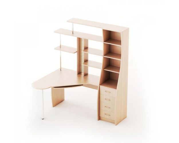 Стол компьютерный Угловой Большой (Беленый дуб) (Распродажа)  Стол компьютерный Угловой Большой (Беленый дуб) (Распродажа)