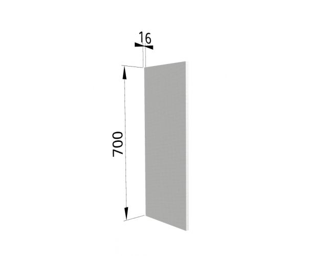 Панель торцевая (для шкафа верхнего высотой 700 мм) П Ройс (Вино софт)