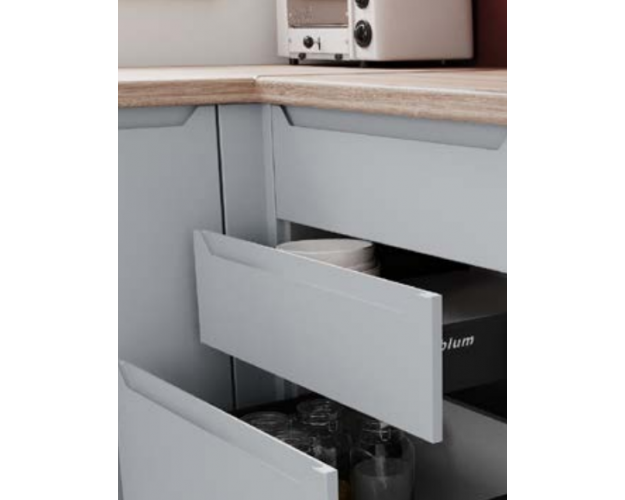 Шкаф нижний Тренто МС 601 (Маус софт/Серый/левый/неглубокий)