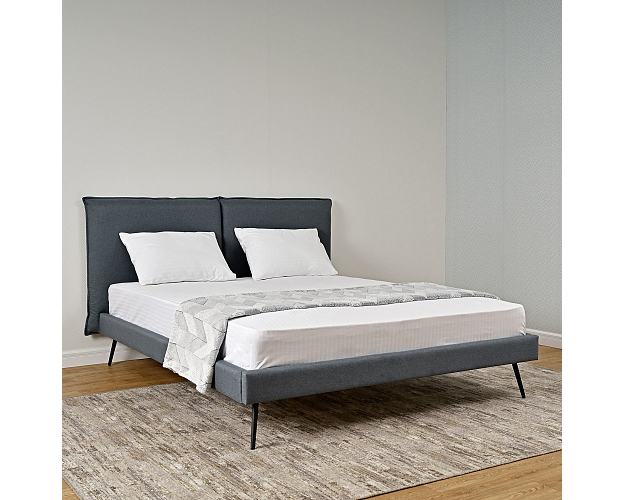 Кровать с ортопедическим основанием 1600 Сильвия лагуна пепел Кровать с ортопедическим основанием 1600 Сильвия лагуна пепел