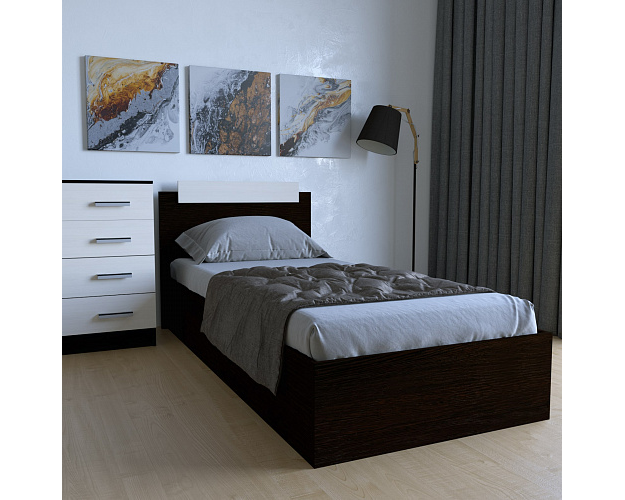 Кровать с основанием 900 Эко венге / лоредо Кровать с основанием 900 Эко венге / лоредо