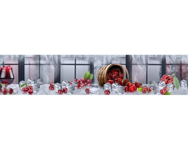 Фартук для кухни КМ 75 Вишня Лёд Еда Напитки Фартук для кухни КМ 75 Вишня Лёд Еда Напитки