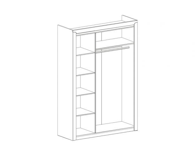 Шкаф трехдверный Соренто Дуб бонифаций/Кофе структурный матовый