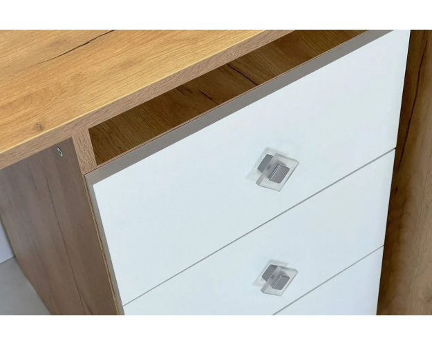 Стол Форсаж дуб крафт золотой / белый Стол Форсаж дуб крафт золотой / белый