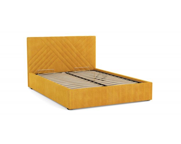 Кровать Гамма ш. 1400 (без основания для хранения) (велюр тенерифе куркума)