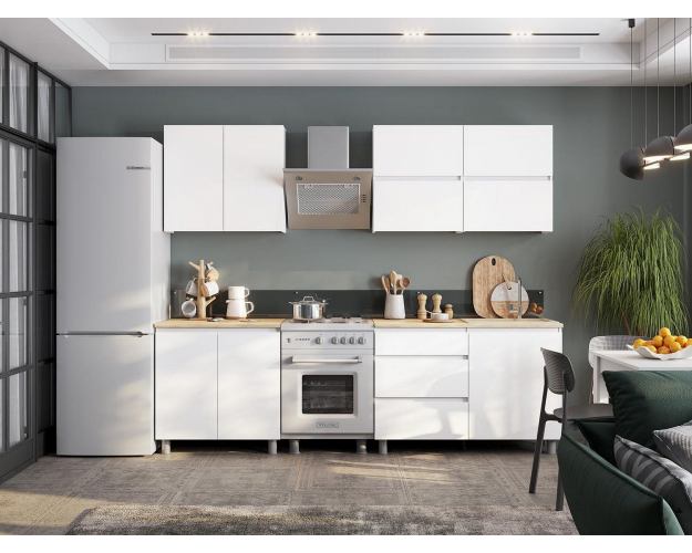 Кухонный гарнитур "Токио" 2,0м (Серия 3) белый текстурный / дуб сонома Кухонный гарнитур "Токио" 2,0м (Серия 3) белый текстурный / дуб сонома