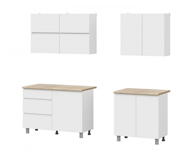 Кухонный гарнитур "Токио" 2,0м (Серия 3) белый текстурный / дуб сонома Кухонный гарнитур "Токио" 2,0м (Серия 3) белый текстурный / дуб сонома