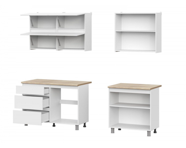 Кухонный гарнитур "Токио" 2,0м (Серия 3) белый текстурный / дуб сонома Кухонный гарнитур "Токио" 2,0м (Серия 3) белый текстурный / дуб сонома