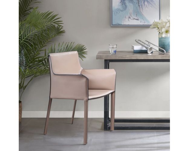 Стул с подлокотниками Barrie, кожа бежевый Стул с подлокотниками Barrie, кожа бежевый