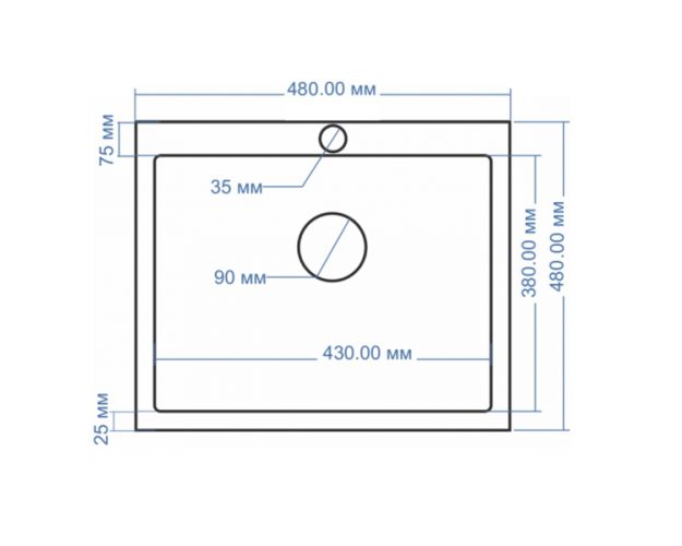 Мойка из нержавеющей стали ECO 48*48 Графит Мойка из нержавеющей стали ECO 48*48 Графит