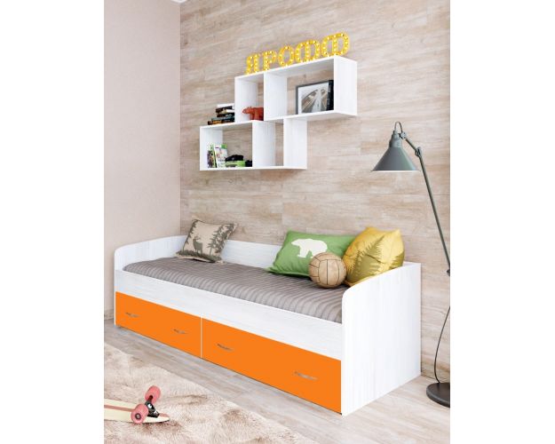 Кровать с выкатными ящиками Винтерберг/Оранжевый Кровать с выкатными ящиками Винтерберг/Оранжевый