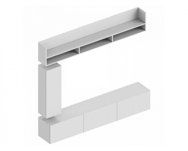 Модульная гостиная 2000 Квинта белый лофт / софт айс / белый Модульная гостиная 2000 Квинта белый лофт / софт айс / белый