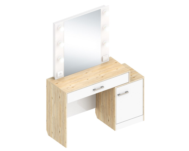Туалетный стол Милана гаскон пайн / белый лофт Туалетный стол Милана гаскон пайн / белый лофт